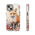 Christmas Fox in a Wreath of Red Berries - Impact Resistant Phone Case iPhone 14 Matte